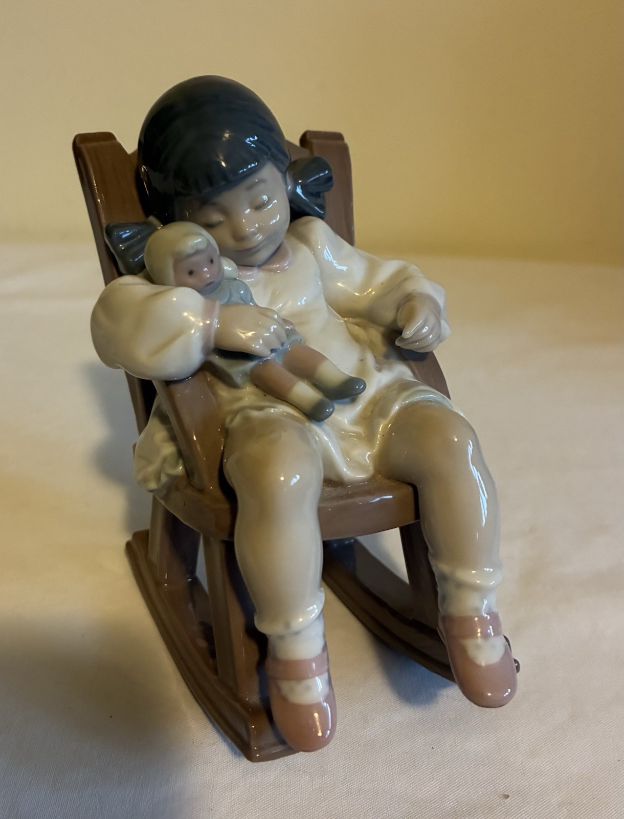 Vintage LLADRO #5448 NAPTIME Girl Sleeping W/ Doll In Chair Figurine RETIRED Vintage LLADRO #5448 NAPTIME Girl Sleeping W/ Doll In Chair Figurine RETIRED