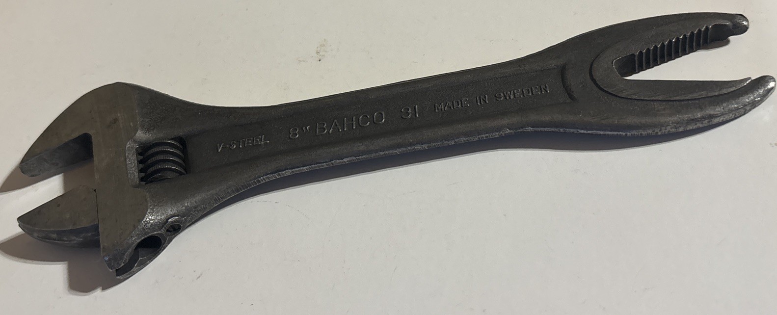 Bahco 31 8 Volvo Adjustable Wrench W/ Alligator Grip Handle Made In Sweden Bahco 31 8 Volvo Adjustable Wrench W/ Alligator Grip Handle Made In Sweden
