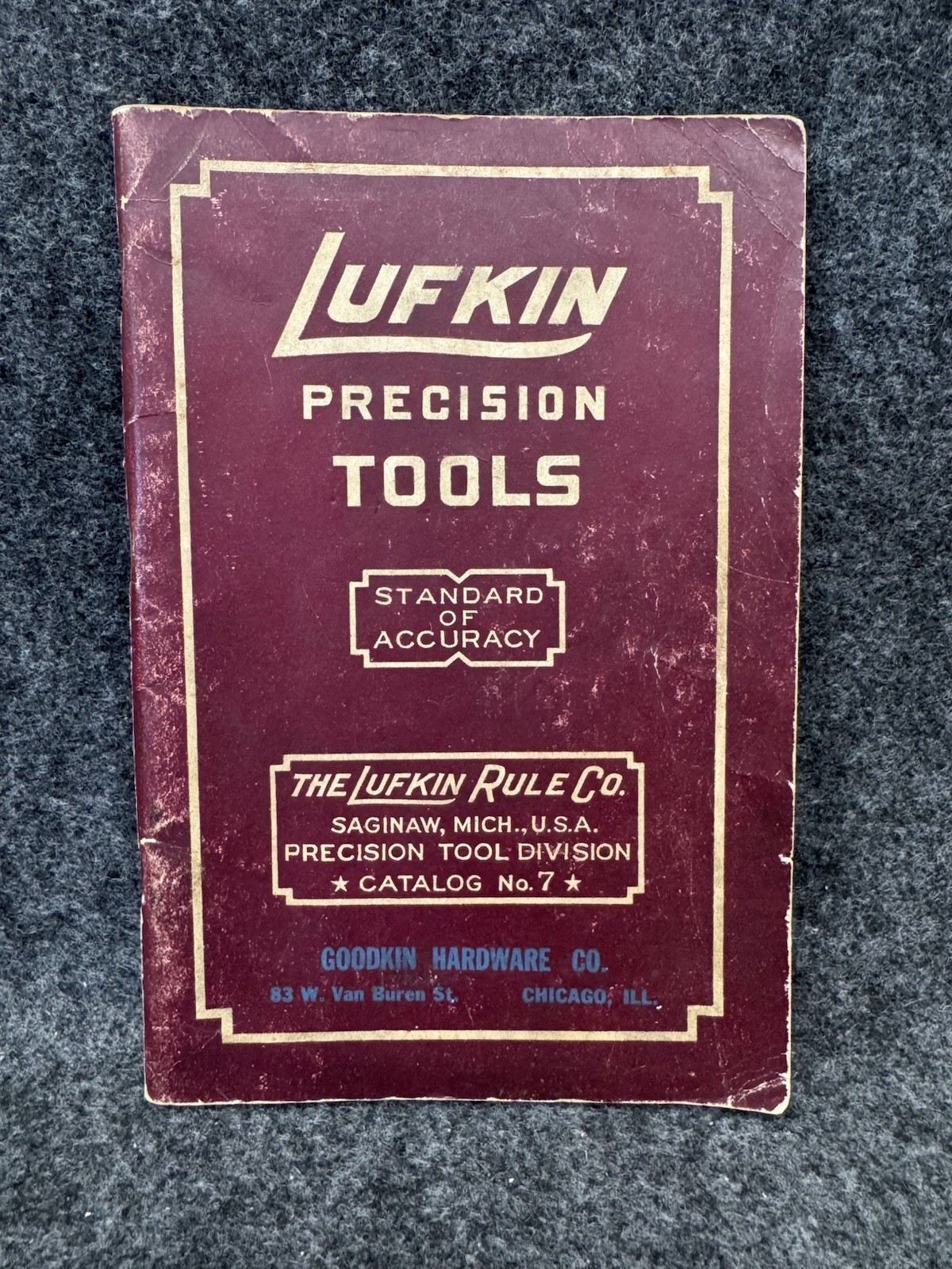 Original Vintage The LUFKIN Rule Co. Precision Tool Catalog No 7 Machinist 1940s Original Vintage The LUFKIN Rule Co. Precision Tool Catalog No 7 Machinist 1940s