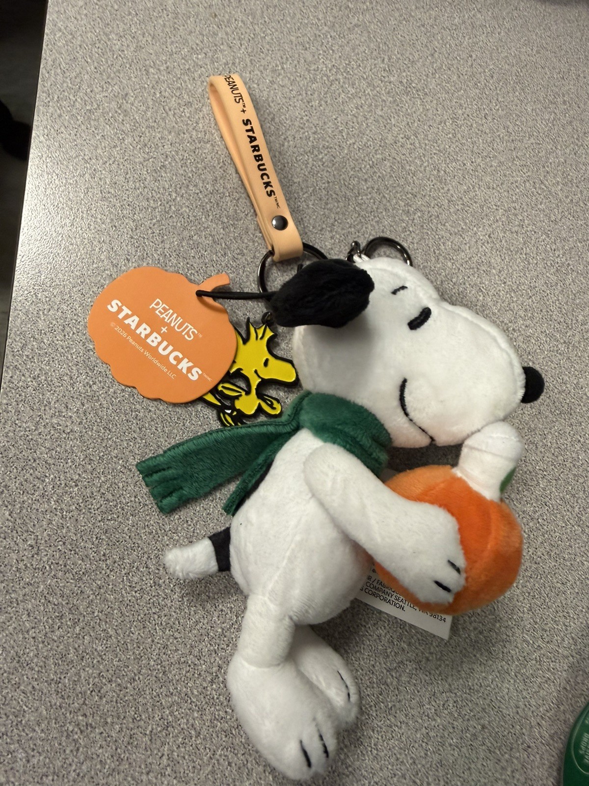 Authentic Peanuts + Starbucks 2026 The Great Pumpkin Snoopy Plush Bag Charm Authentic Peanuts + Starbucks 2026 The Great Pumpkin Snoopy Plush Bag Charm