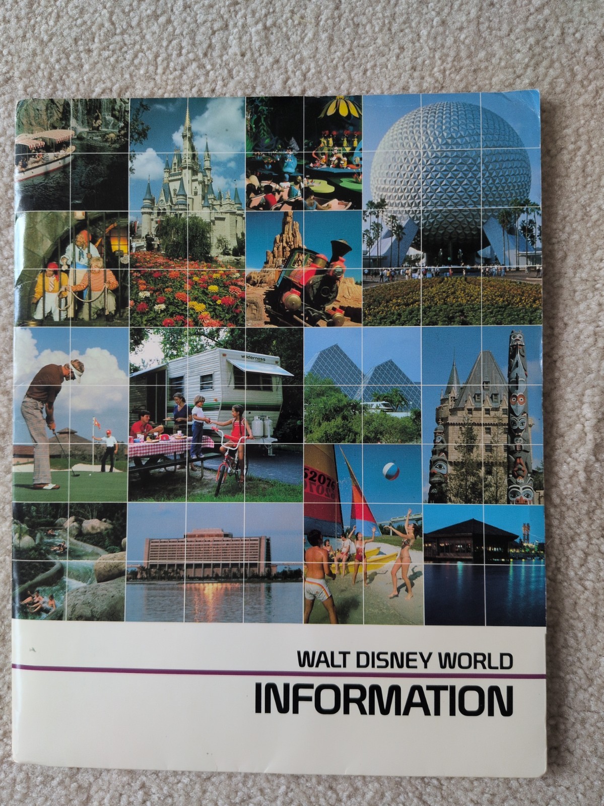1986 Walt Disney World Theme Park Information Packet Brochure 