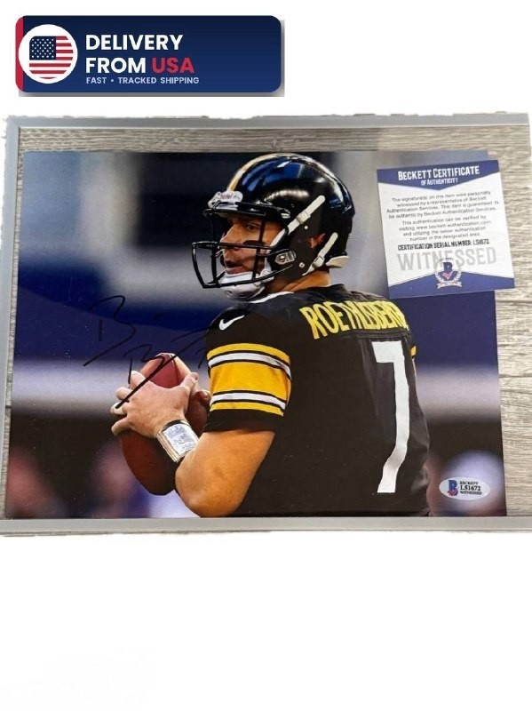 Collectible Photo Hand Signed Autographed Ben Roethlisberger (nfl) Beckett COA