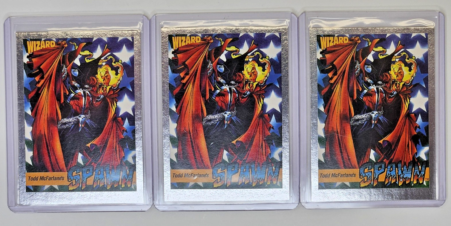 3 Spawn Platinum Cards 1992 Wizard Magazine Series 1 Image Comics NM Limited Ed 3 Spawn Platinum Cards 1992 Wizard Magazine Series 1 Image Comics NM Limited Ed