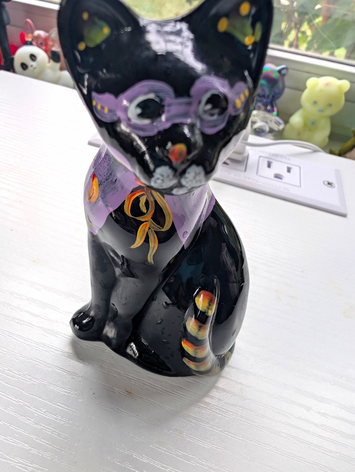 Fenton for Lenox Halloween cat