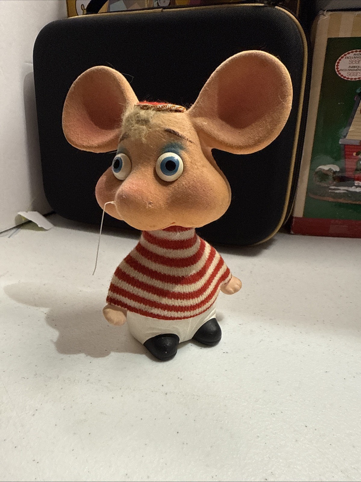 Vintage Rossini Topo Gigio Ceramic Large Bobblehead Bobble Head Figurine READ Vintage Rossini Topo Gigio Ceramic Large Bobblehead Bobble Head Figurine READ