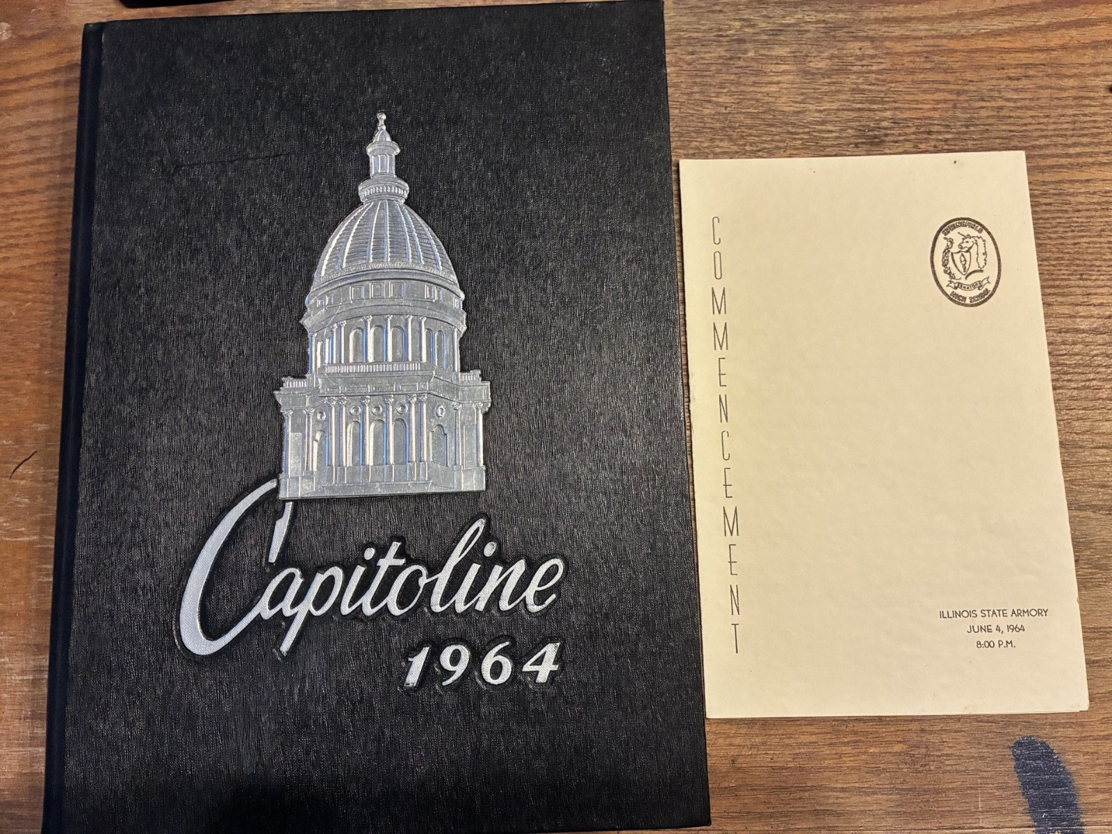 1964 Springfield IL High School Yearbook & Commencement @ Illinois State Armory