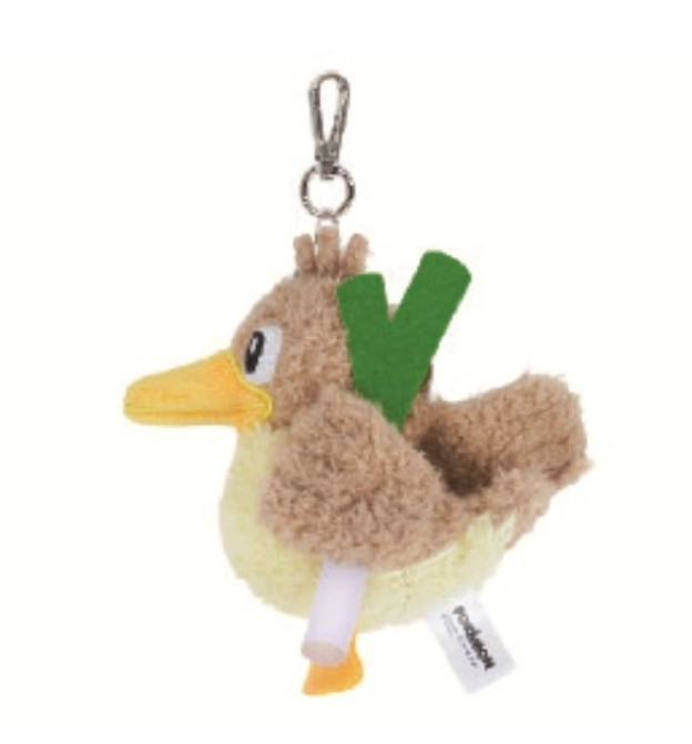Pokemon Official Plush Doll Fluffy Flat Farfetch'd 14cm Key chain Bag charm Soft Pokemon Official Plush Doll Fluffy Flat Farfetch'd 14cm Key chain Bag charm Soft