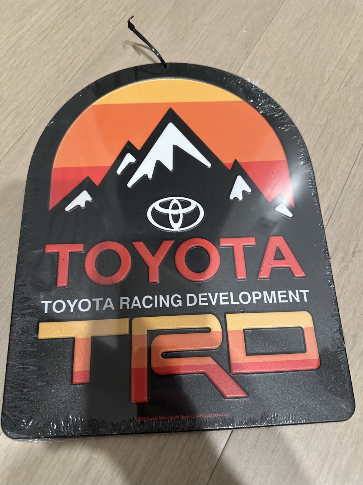 Toyota Racing Development TRD metal mountain Sunset Plaque/Sign Black Orange