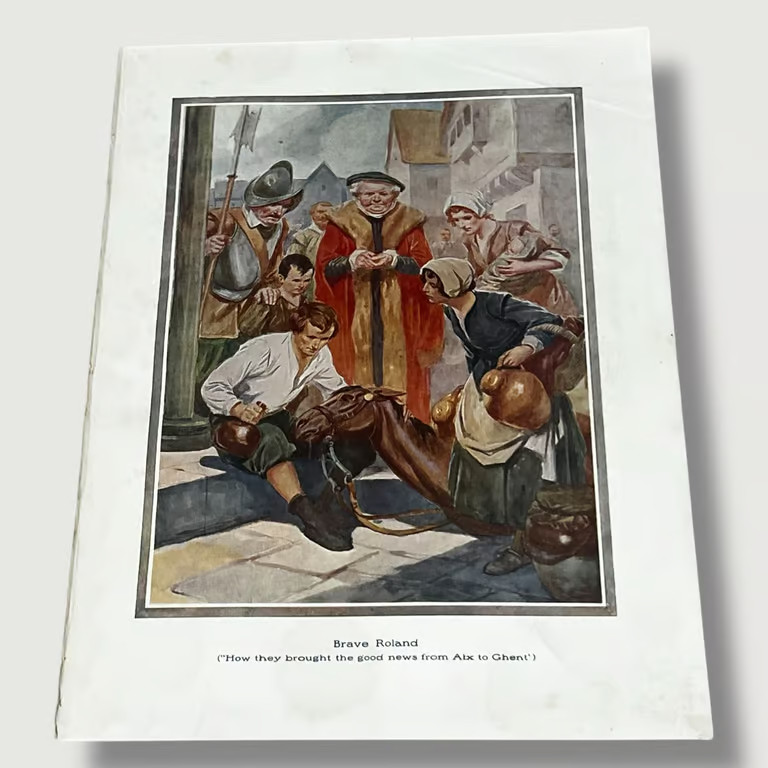 Vintage Art Illustration Chatterbox 1917 Engraving Brave Roland Q Vintage Art Illustration Chatterbox 1917 Engraving Brave Roland Q