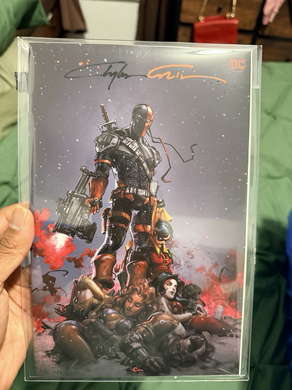 New Teen Titans #2 Clayton Crain Signed Fan Expo Boston Virgin Variant Cover