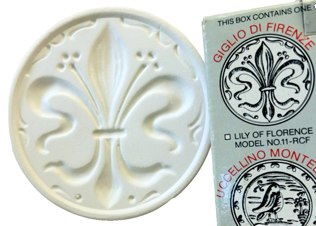 Vtg  Italian Renaissance Cookie Stamp Giglio Di Firenze Terra-Cotta Italy