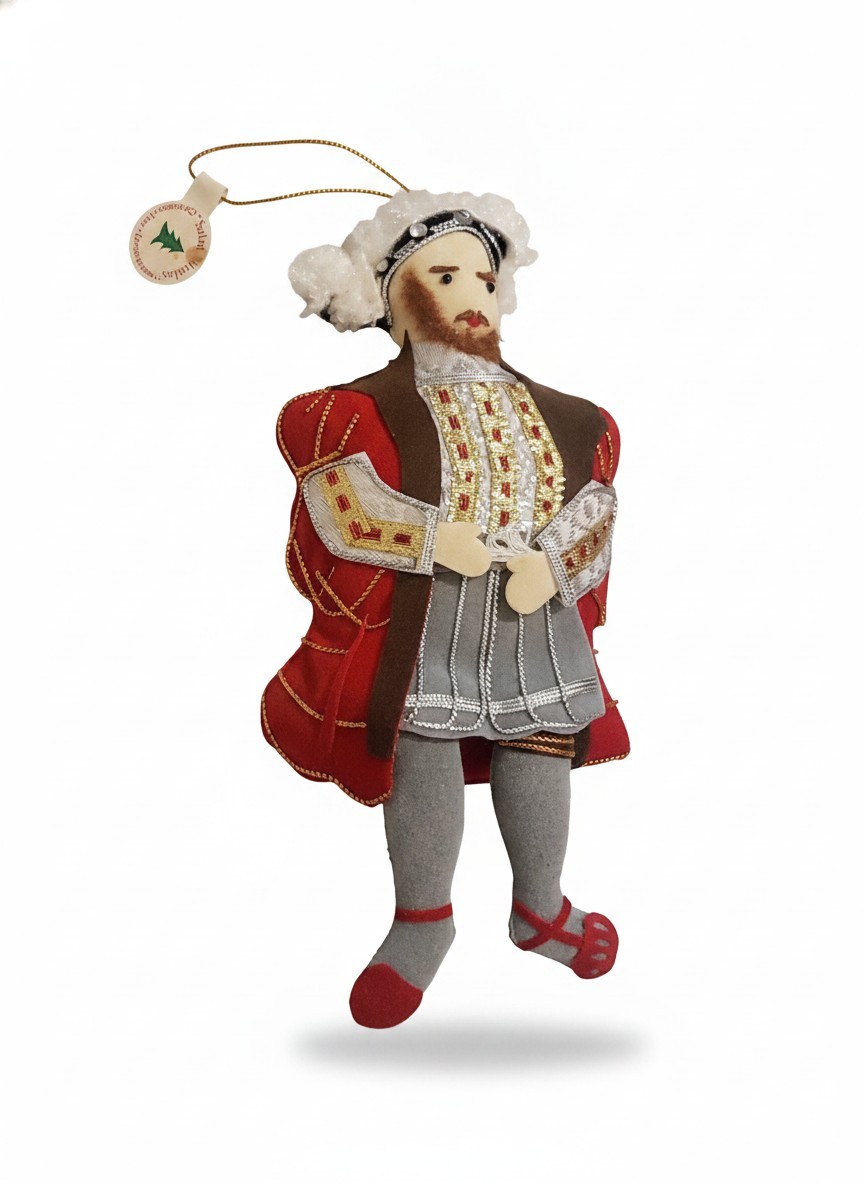 St. Nicolas Henry VIII King Tudors Collection Fabric Christmas Ornament New