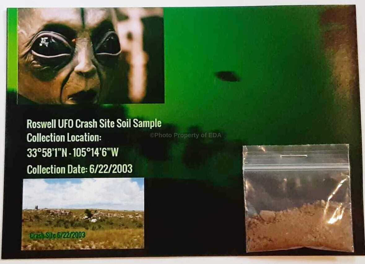 Limited Edition Roswell UFO Crash Site Soil Sample W/Certificate Of Authenticity Limited Edition Roswell UFO Crash Site Soil Sample W/Certificate Of Authenticity