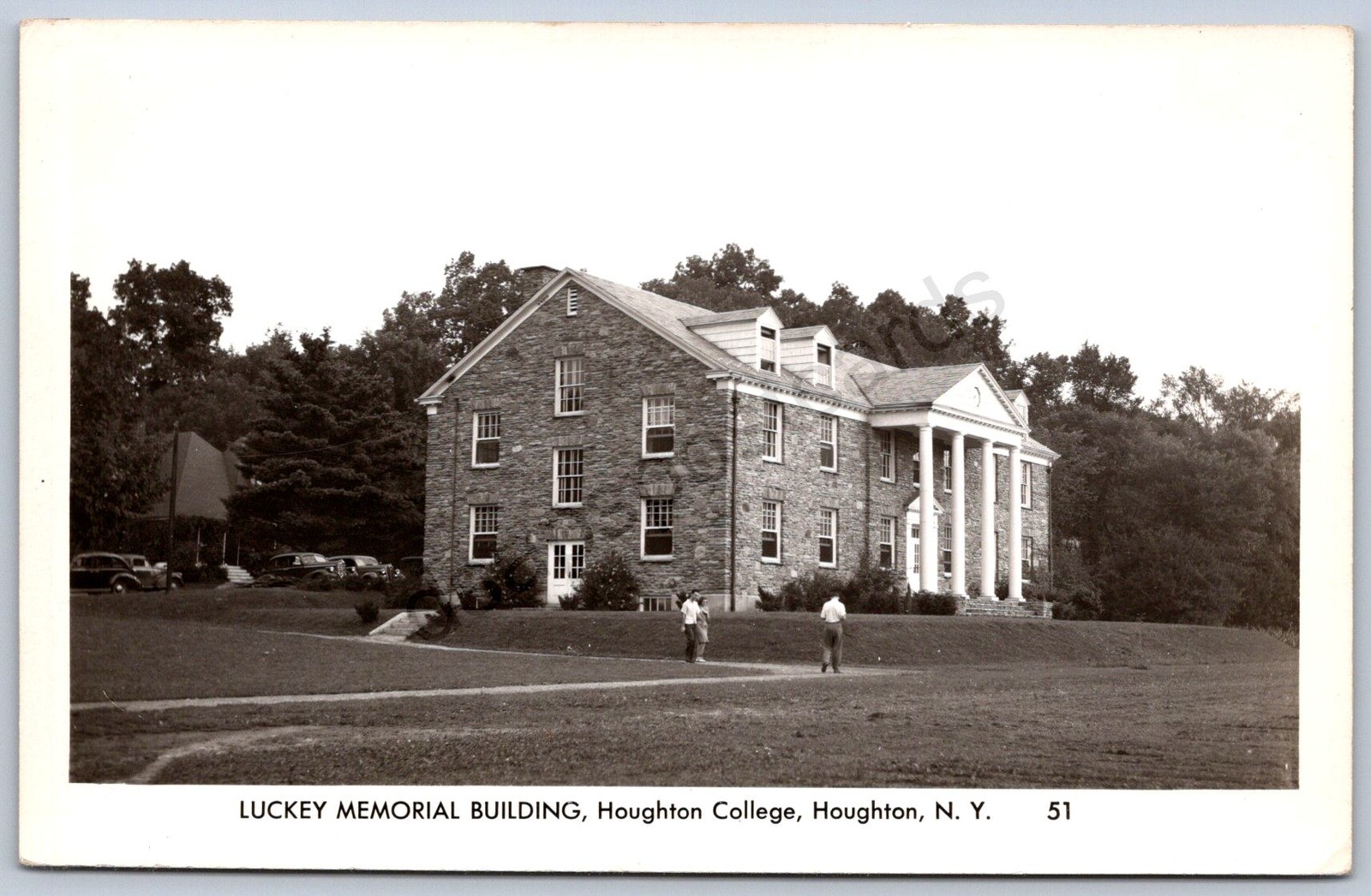 K32/ Houghton New York RPPC Postcard c1940s Luckey Memorial Building 743