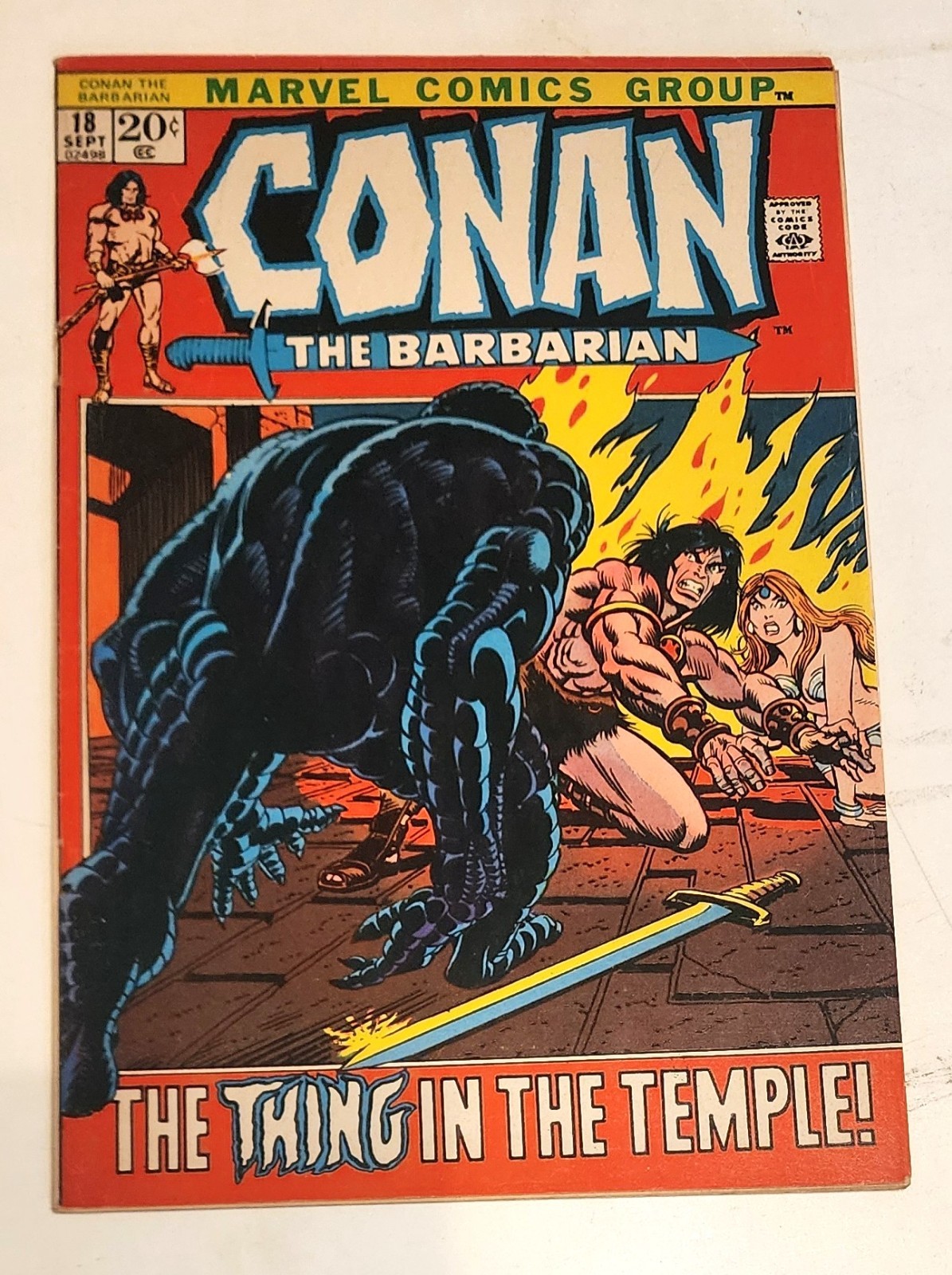 CONAN #18  GIL KANE CLASSIC GLOSSY 8.0 1972