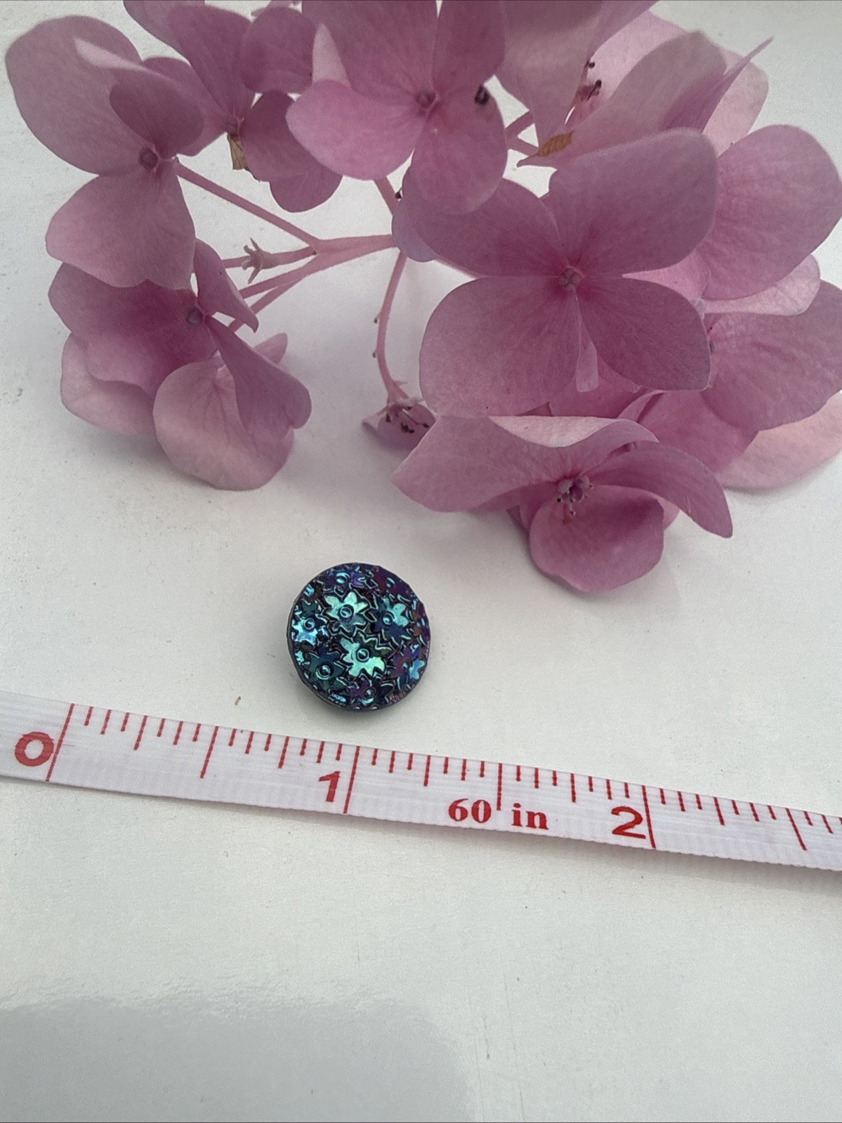 Beautiful Antique/Vintage Gold Iridescent Glass Button