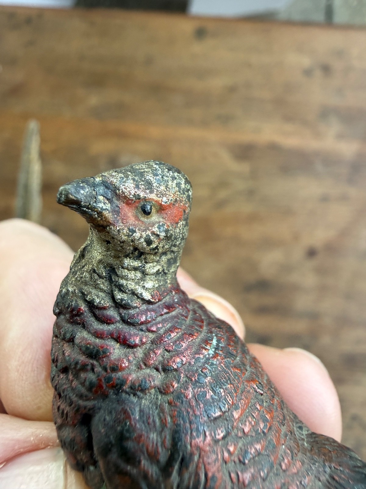 Antique Vienna Bronze Cold Painted Pheasant Austria Bergman Style Estate