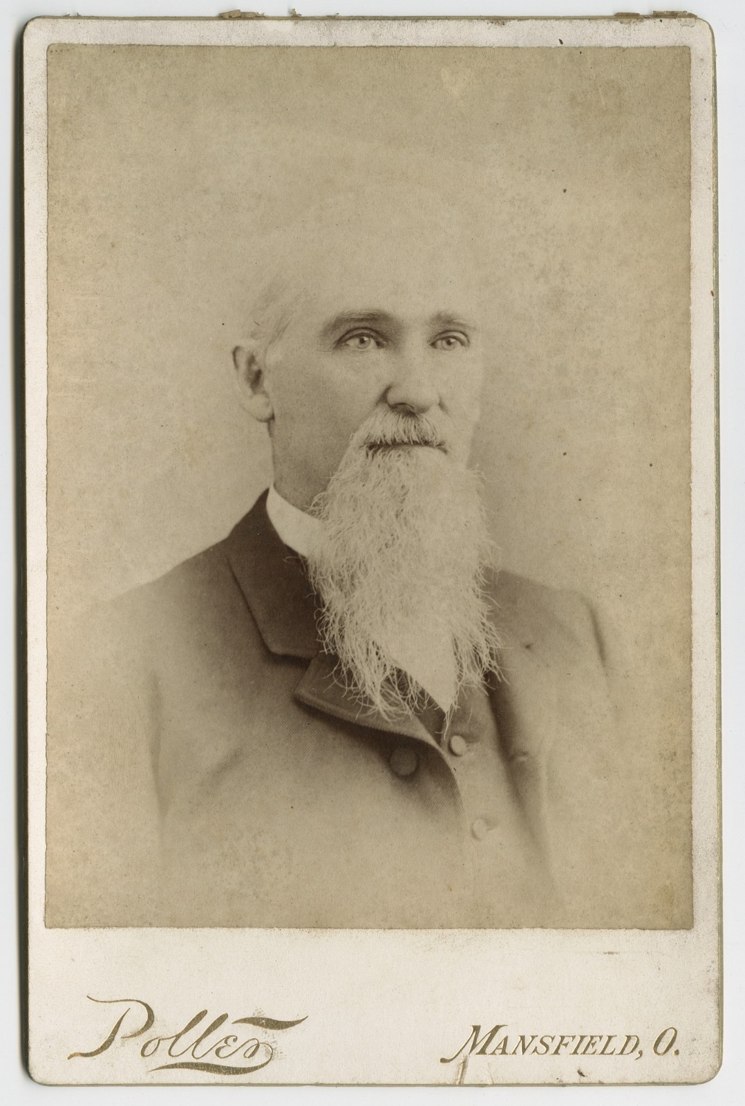 1890 Cyrus Cook Civil War Veteran Poller Mansfield Ohio Cabinet Card