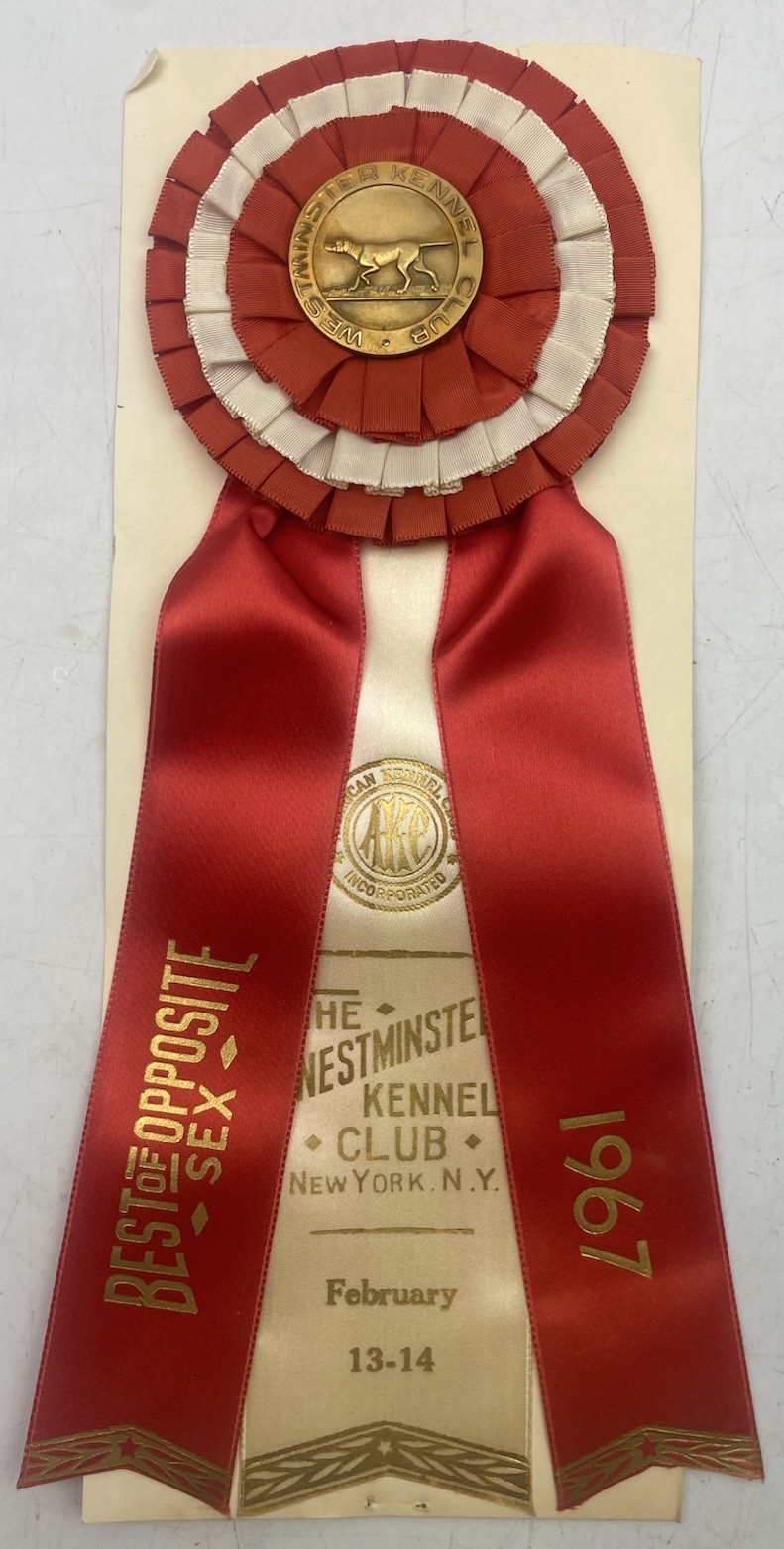 ⭐️ Vtg 1967 Westminster Kennel Club BEST OF OPPOSITE SEX Award Ribbon Medal ⭐️ ⭐️ Vtg 1967 Westminster Kennel Club BEST OF OPPOSITE SEX Award Ribbon Medal ⭐️