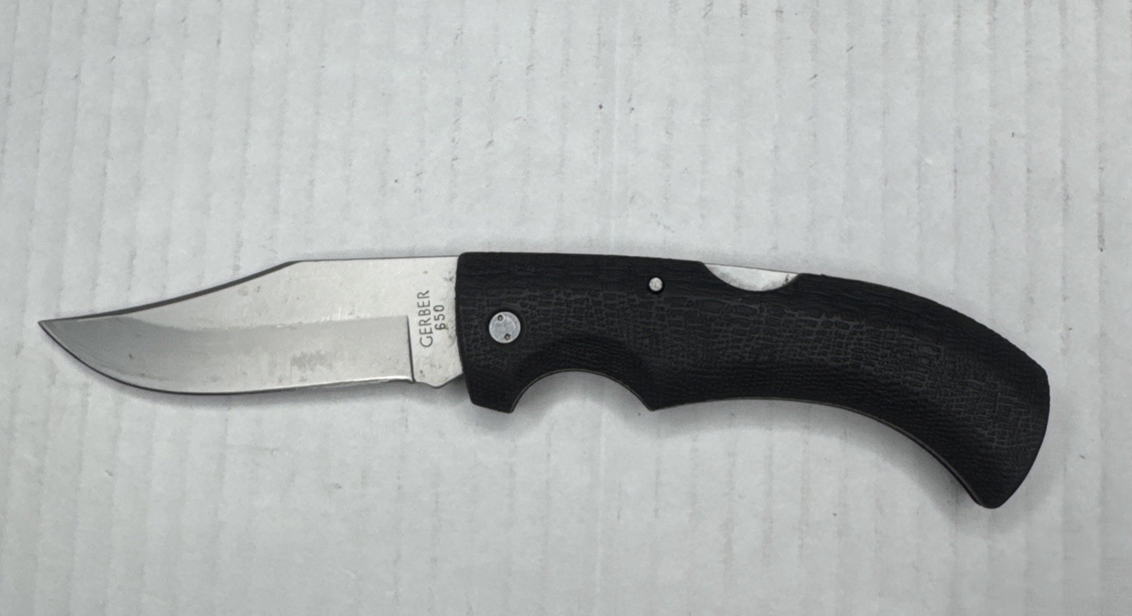 Gerber Portland OR USA 650 Lockback Black Rubberized Handles 4 3/4”clsd NICE