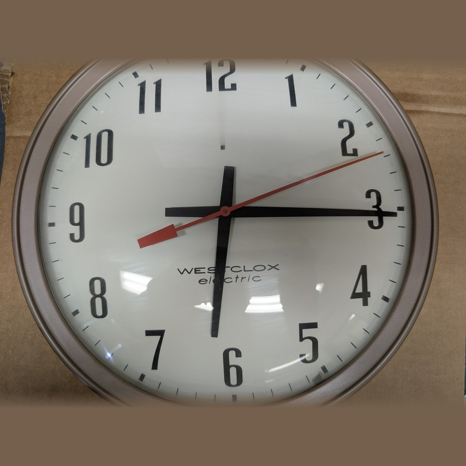 Vintage Westclox S18-B Monitor Electric School Wall Clock Red Sweep For Parts