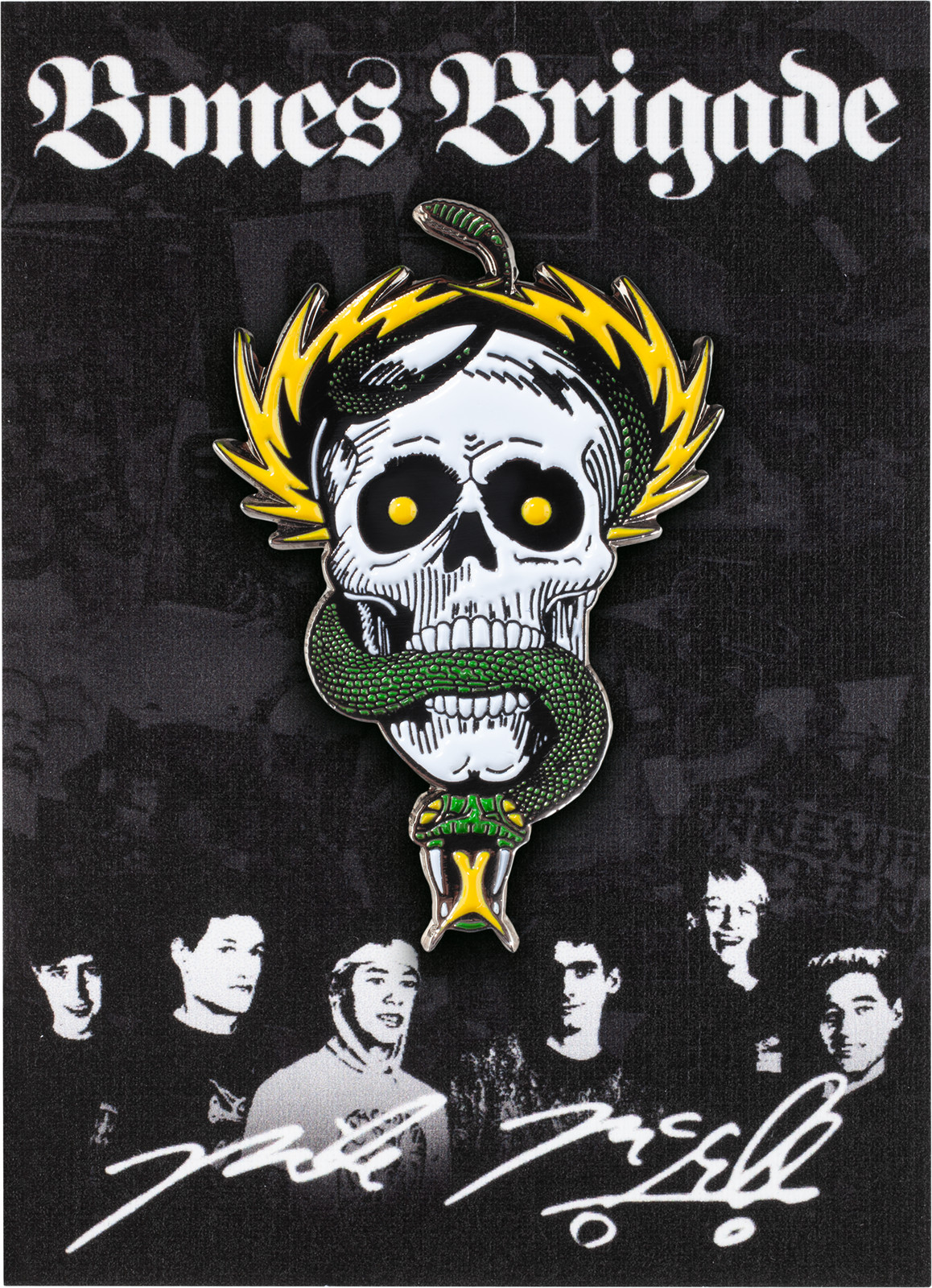 Powell Peralta BONES BRIGADE Mike McGill SKULL AND SNAKE Skateboard LAPEL PIN