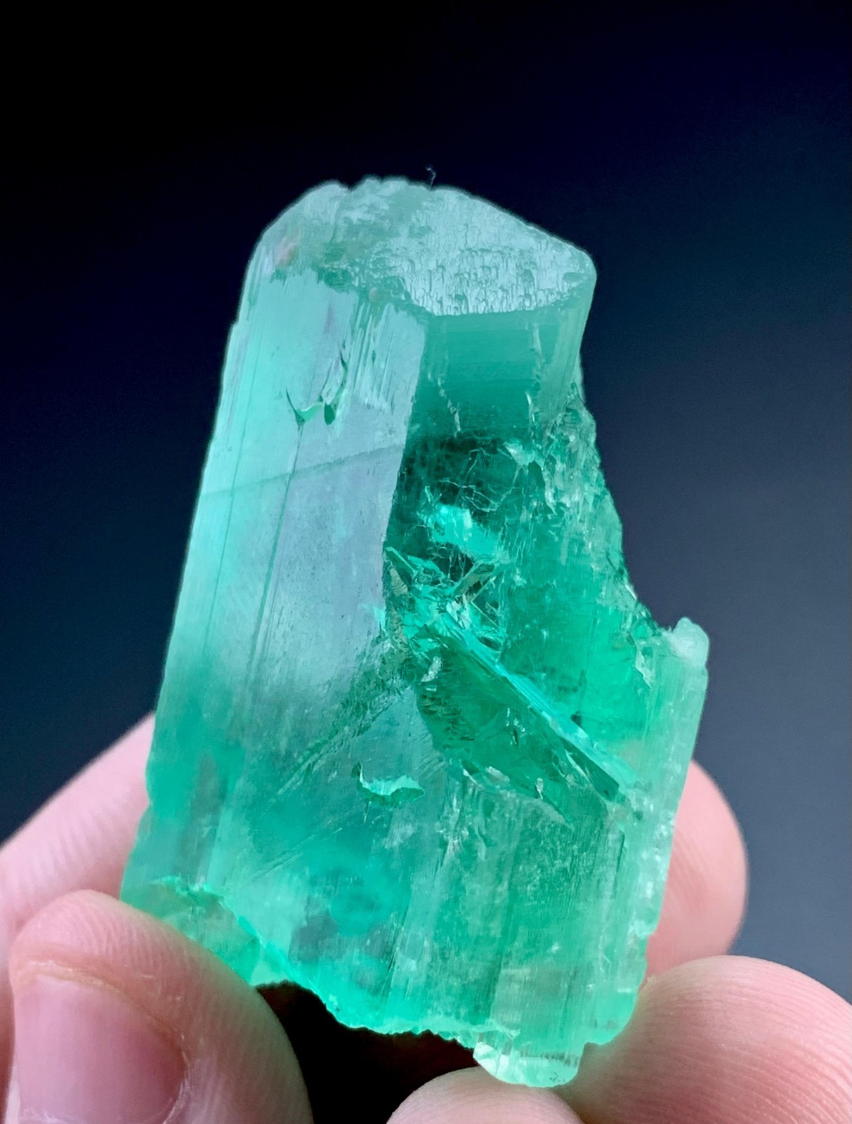 96 Carat Hiddenite Kunzite Crystal Specimen From Afghanistan