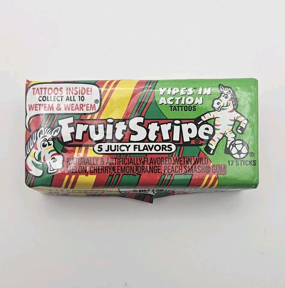 Fruit Stripe Gum Sealed Pack Discontinued Collectible Only Non-Consumable
