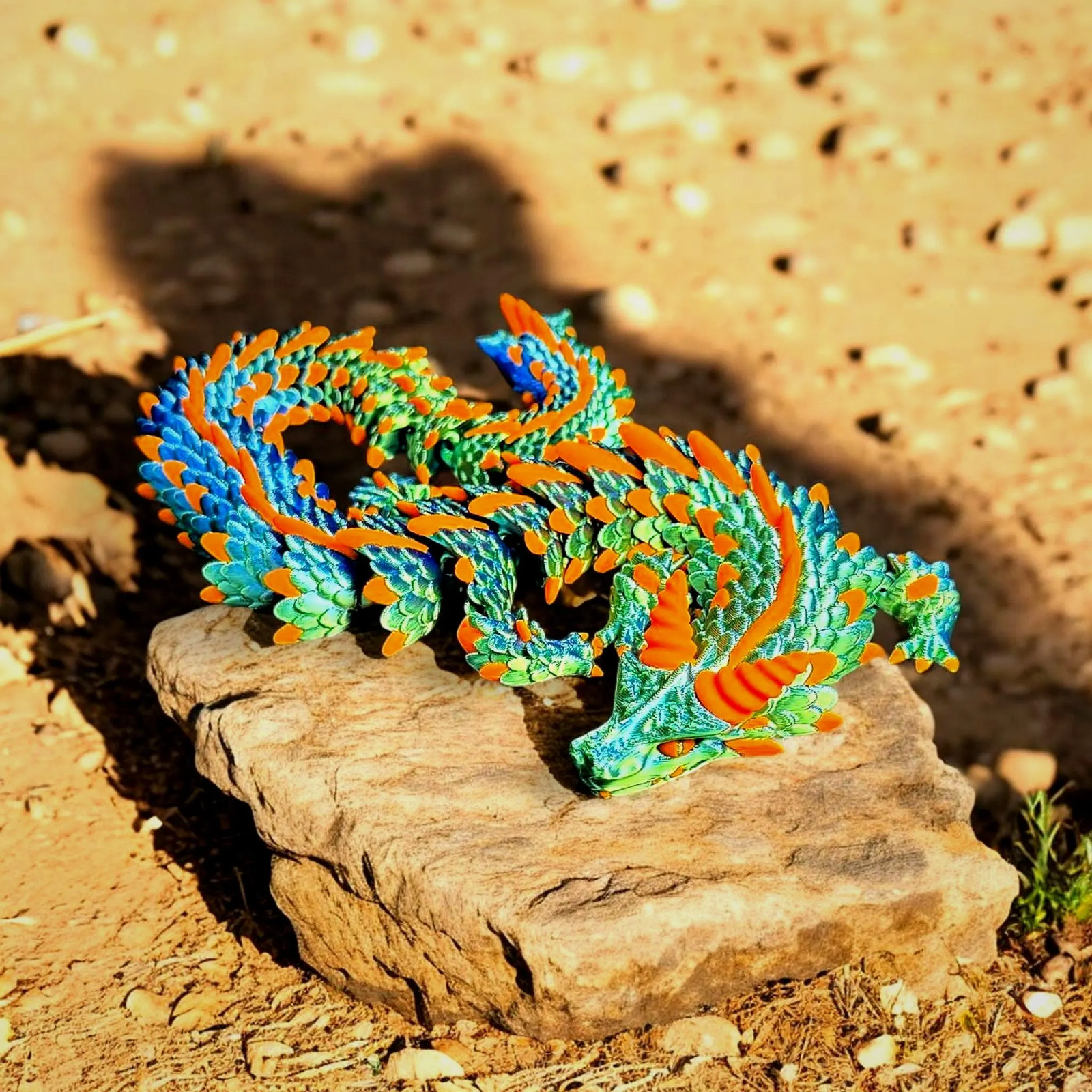 Articulated Dragon Figurine – 17 Inch 3D Printed Fidget Toy, Custom Colors Articulated Dragon Figurine – 17 Inch 3D Printed Fidget Toy, Custom Colors