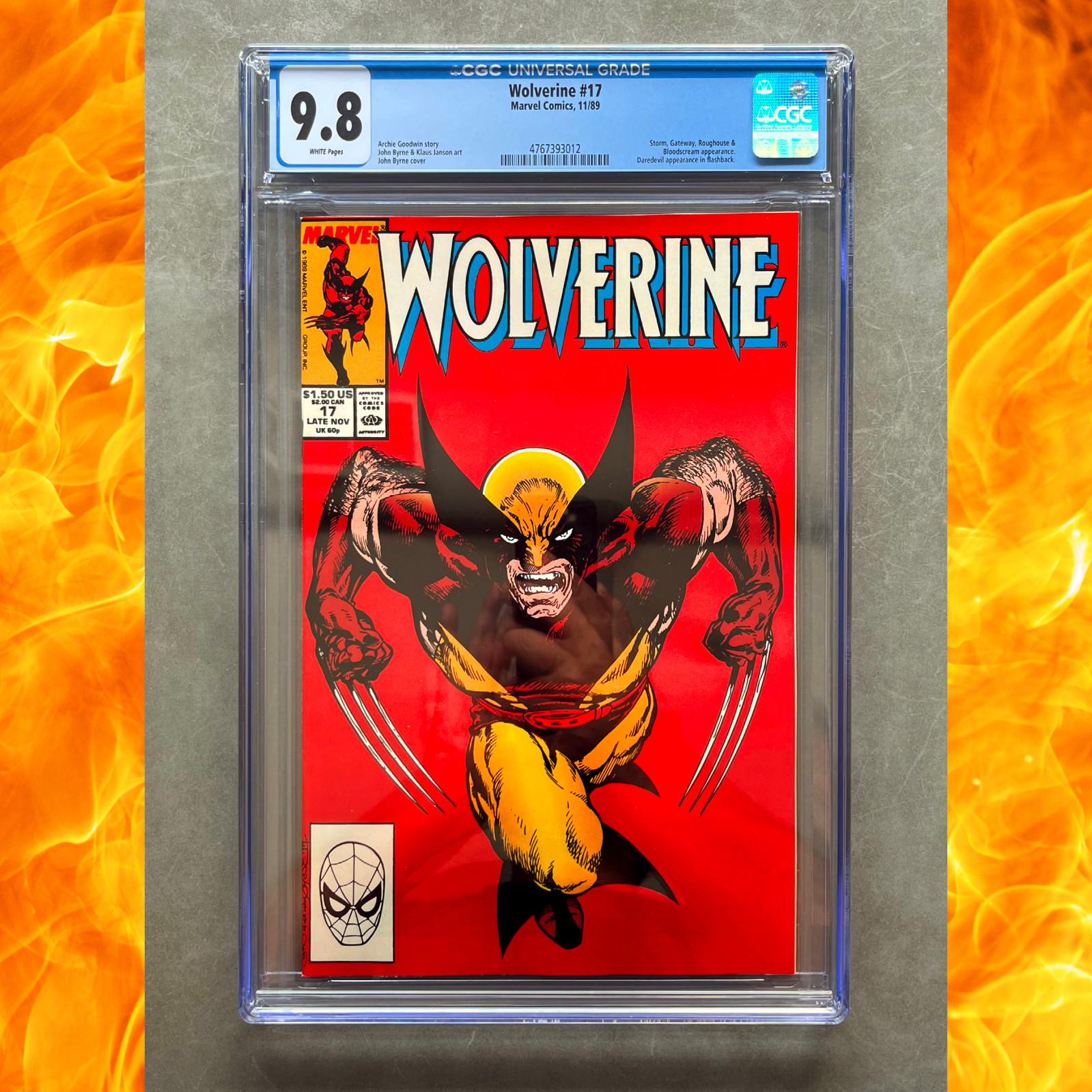 🔥 Wolverine #17 CGC 9.8 NM/M (Marvel 1989) Classic John Byrne Cover Art 🔥 🔥 Wolverine #17 CGC 9.8 NM/M (Marvel 1989) Classic John Byrne Cover Art 🔥