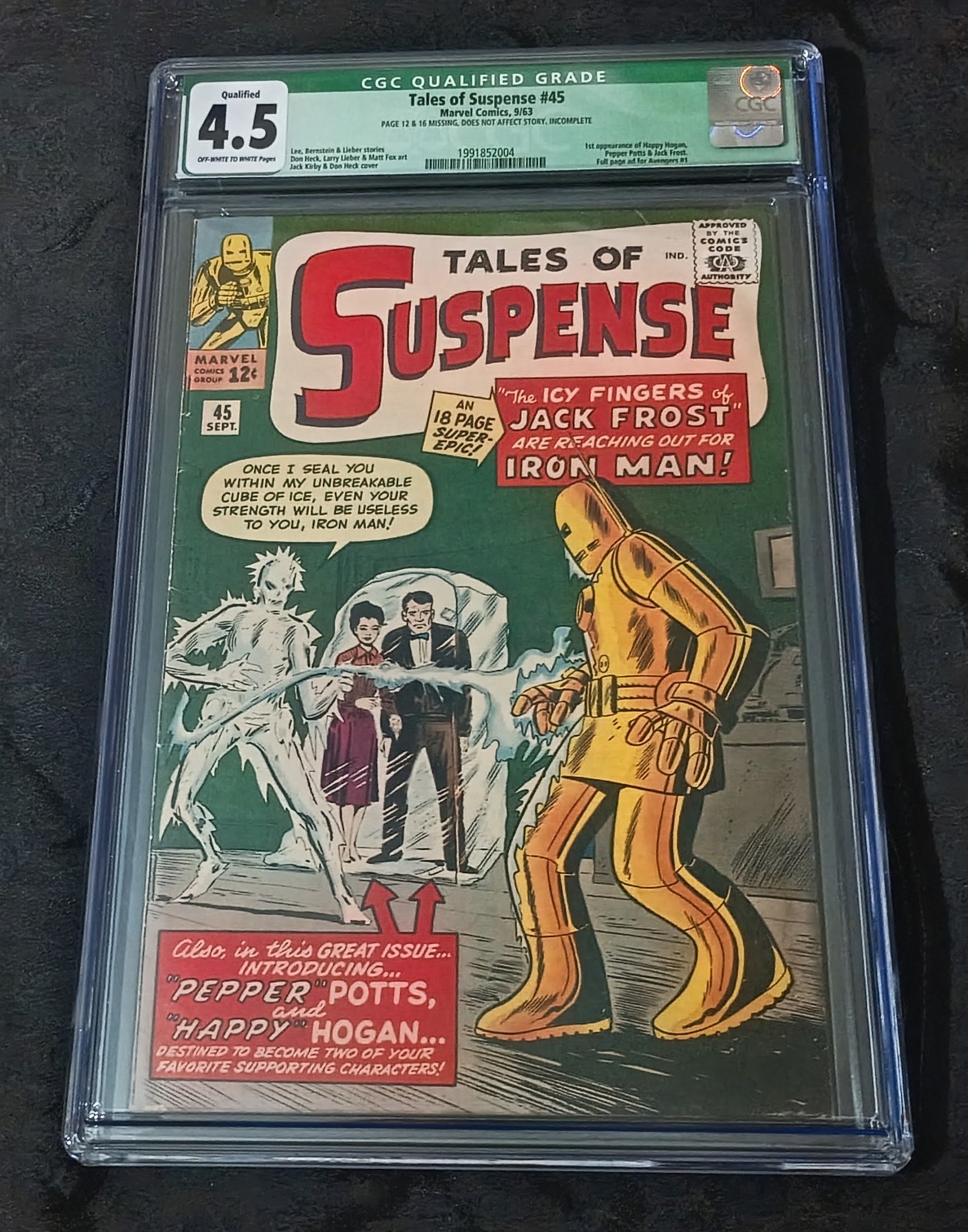 TALES OF SUSPENSE #45: SLV-AGE/1963 \