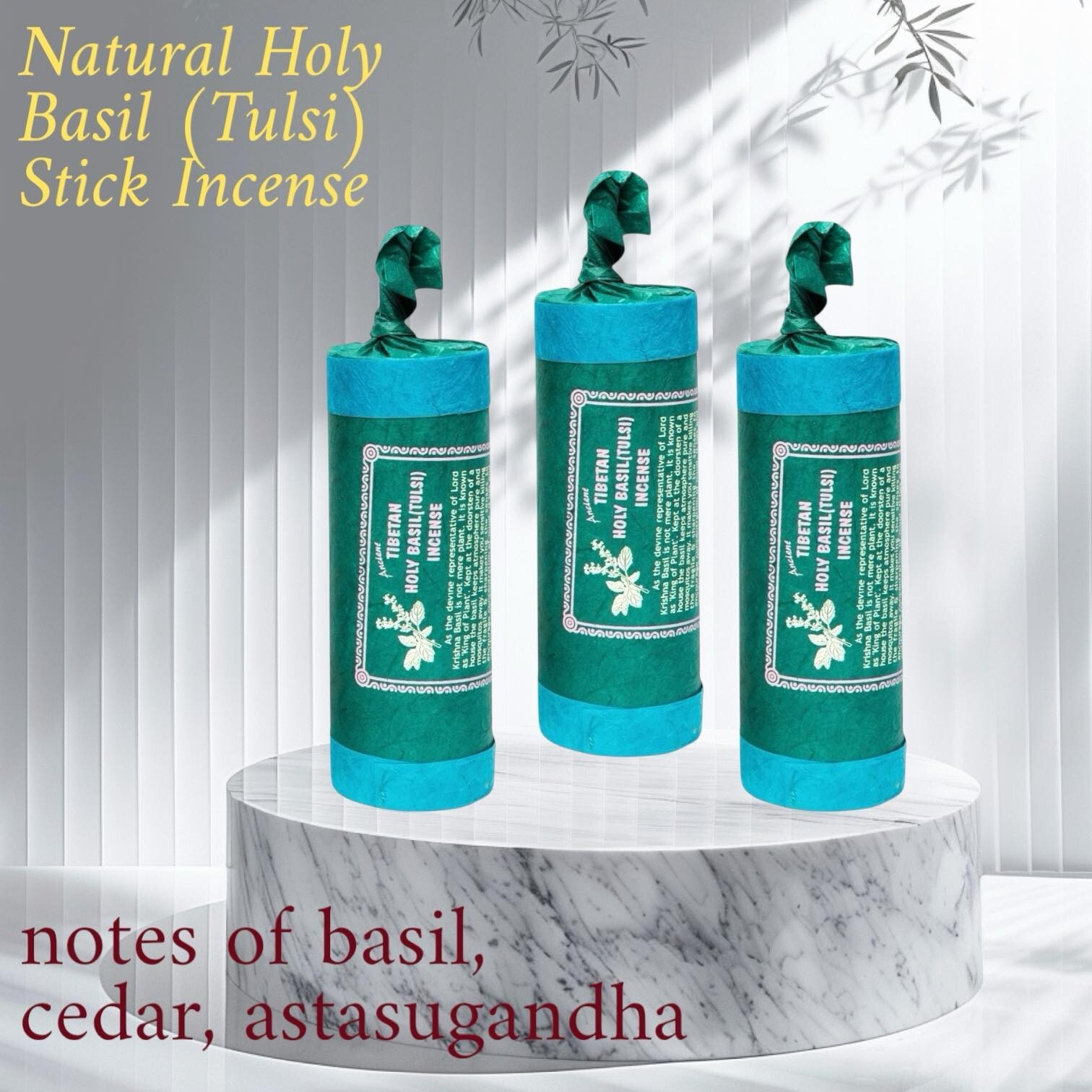 Lamatar1 Tibetan Ancient Holy Basil Stick Incense Set Of 3 Handmade In Nepal Lamatar1 Tibetan Ancient Holy Basil Stick Incense Set Of 3 Handmade In Nepal
