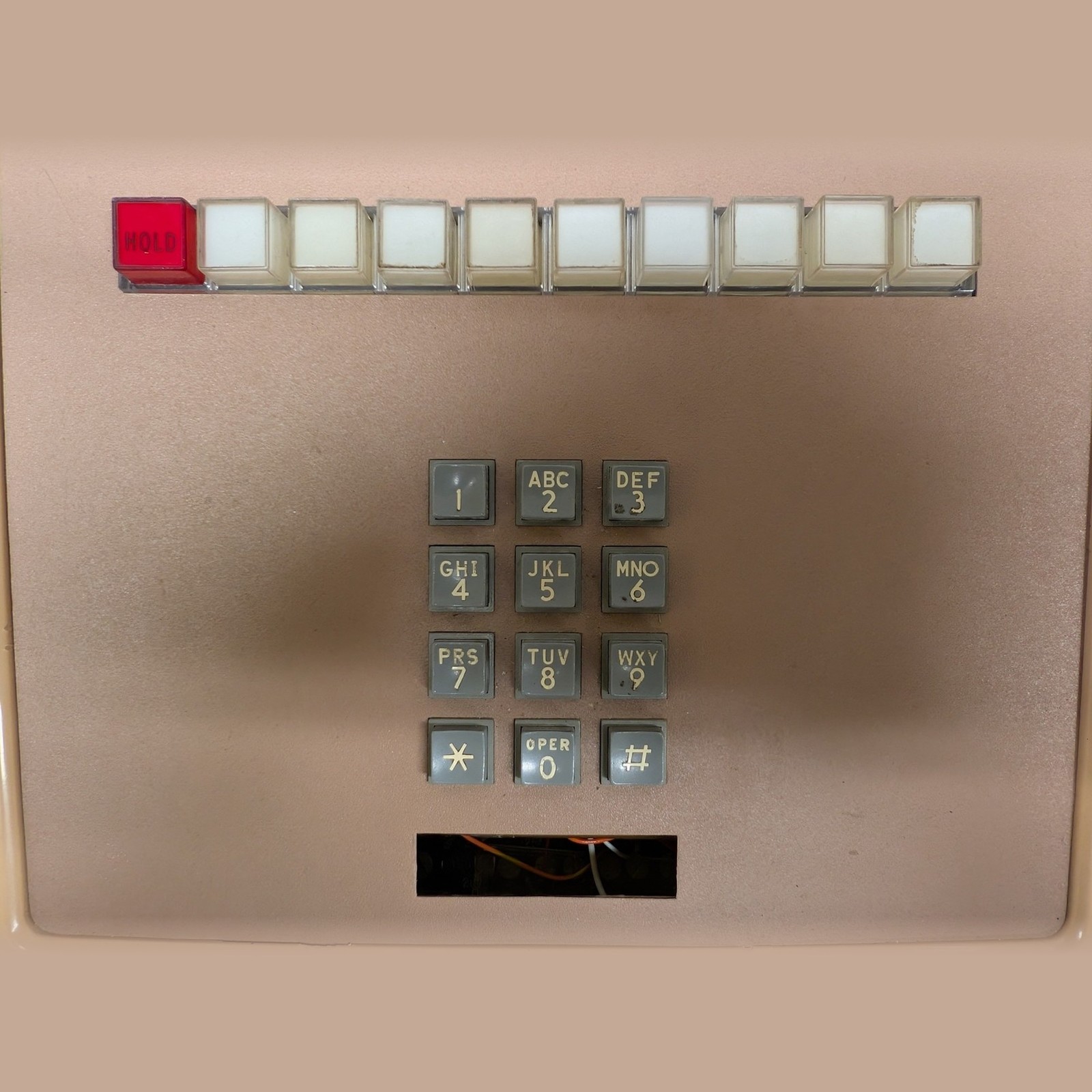 Western Electric 2830CM 10 Button Touch Tone Key Telephone Tan 1A2 Amphenol