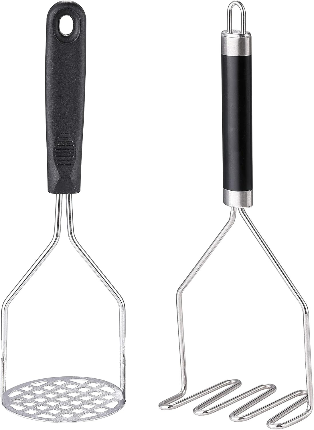 2PCS Potato Masher, Heavy Duty Stainless Steel Mashed Potatoes Masher, Masher K 2PCS Potato Masher, Heavy Duty Stainless Steel Mashed Potatoes Masher, Masher K