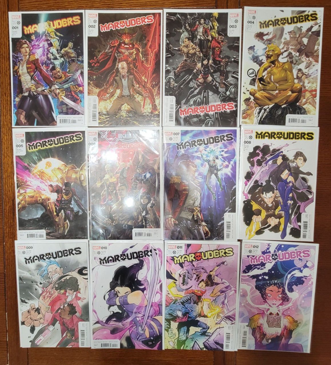 MARVEL COMICS LOT: MARAUDERS #1 2 3 4 5 6 7 8 9 10 11 12 (2023) ORLANDO CARLINI MARVEL COMICS LOT: MARAUDERS #1 2 3 4 5 6 7 8 9 10 11 12 (2023) ORLANDO CARLINI