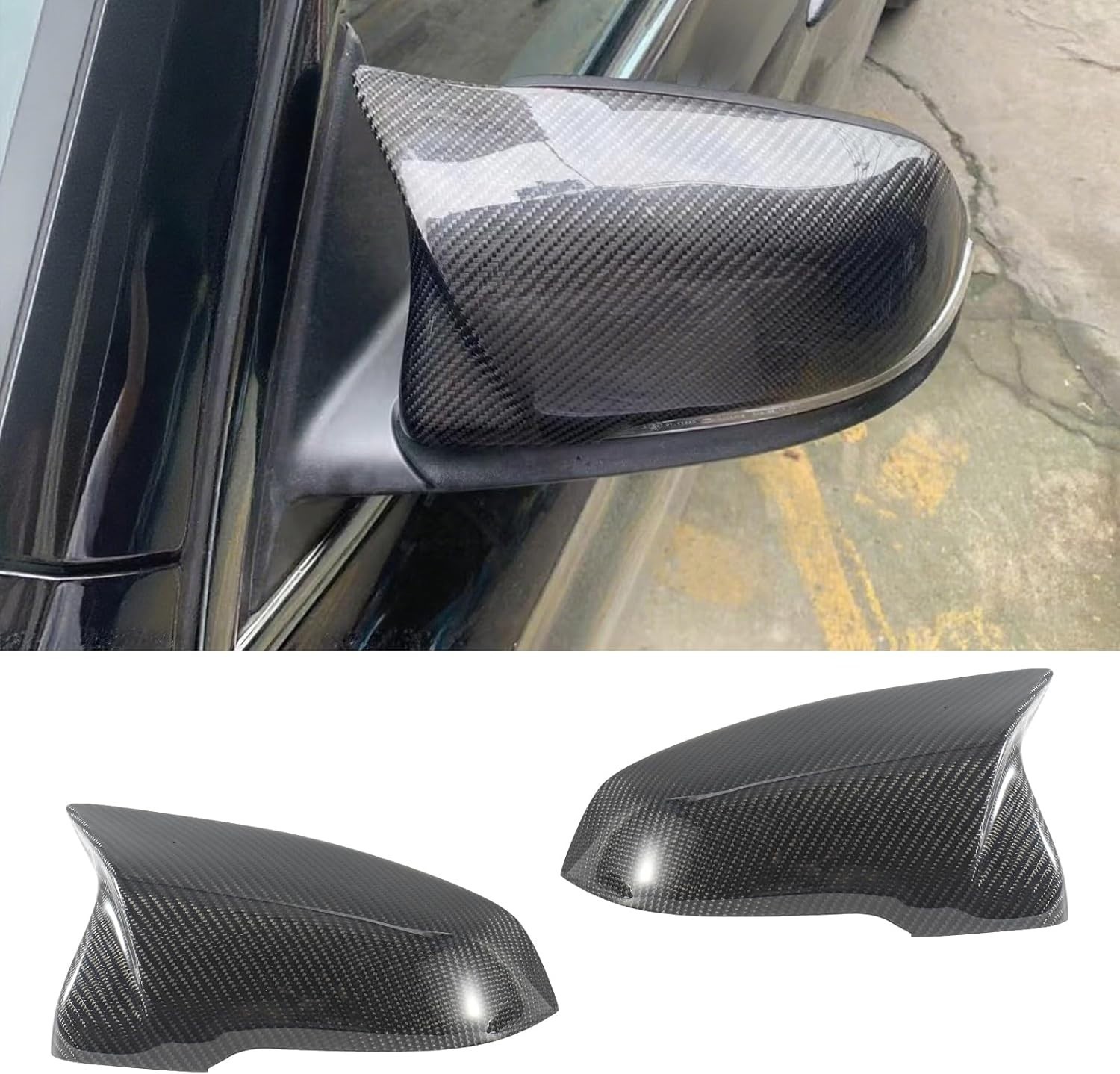 Real Carbon Fiber Mirror Covers Compatible with Toyota Supra A90 A91 GR 2020-... Real Carbon Fiber Mirror Covers Compatible with Toyota Supra A90 A91 GR 2020-...