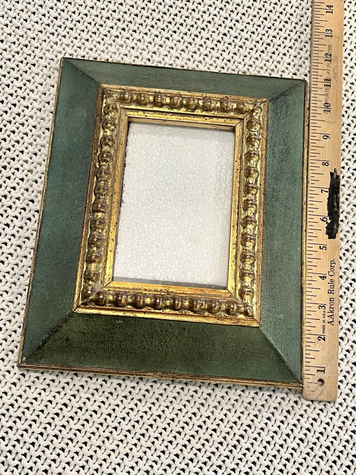 Gold & Green Tone Ornate Florentine Photo Frame Holds 4 X 6” Frame Only