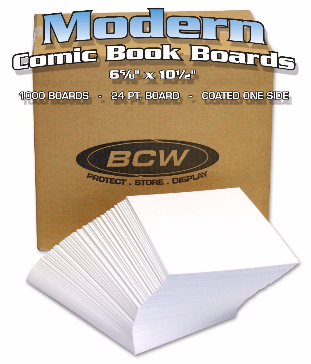 1000 BCW Comic Book Backing Boards Modern / Current Archival Safe Storage Bulk