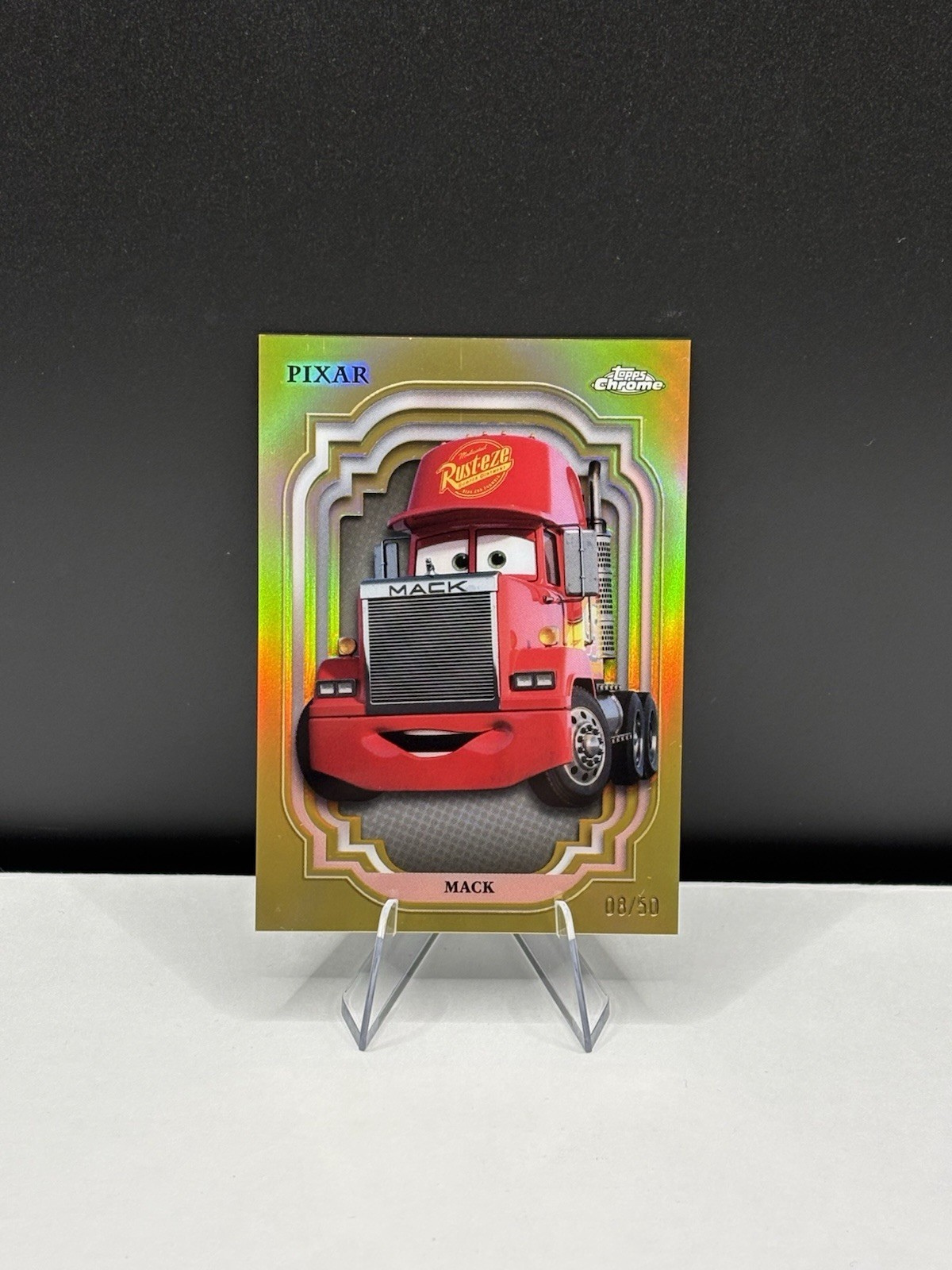 2024 Topps Chrome Disney Mack First True Gold # 8/50 ‼️Pixar Cars, SSP 🤩 2024 Topps Chrome Disney Mack First True Gold # 8/50 ‼️Pixar Cars, SSP 🤩