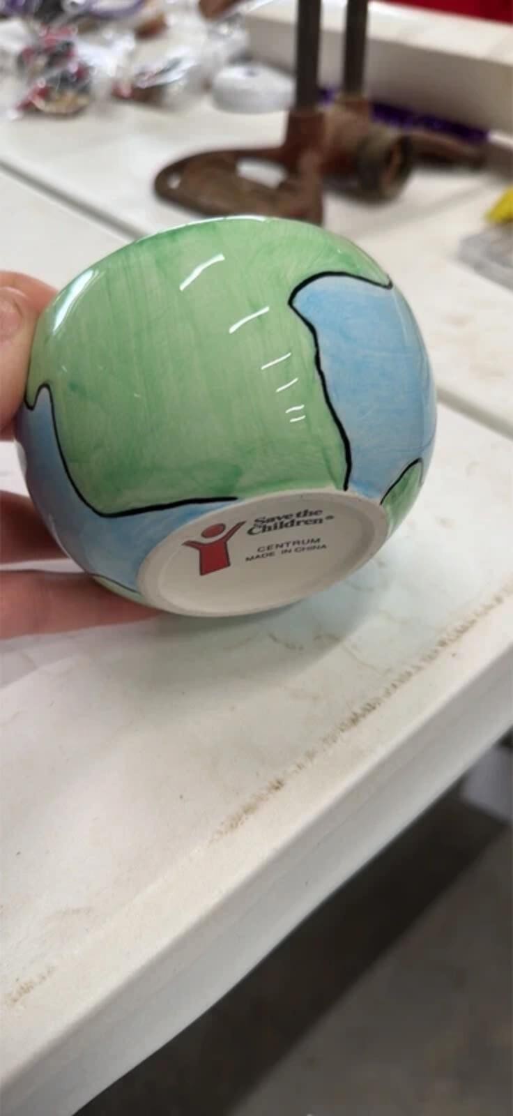 Save the Children Ceramic Globe Bowl Save the Children Ceramic Globe Bowl