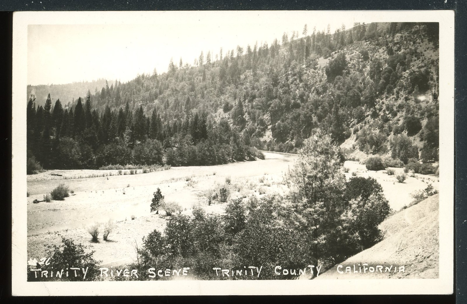 RPPC 1947 Trinity River Scene County California Vintage Postcard M1552 RPPC 1947 Trinity River Scene County California Vintage Postcard M1552