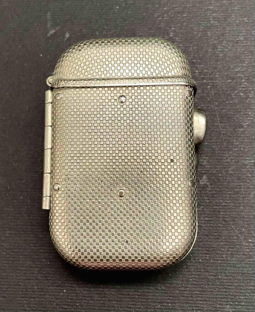Vintage Engine Turned Crosshatch MAGIC POCKET LAMP & CIGAR Lighter Antique1889