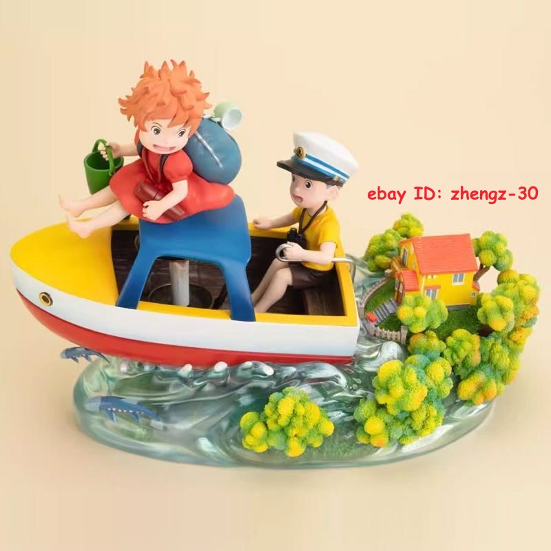 Ponyo on the Cliff Ponyo Sosuke Statue Figurine Figure Model Collectibles H18CM Ponyo on the Cliff Ponyo Sosuke Statue Figurine Figure Model Collectibles H18CM
