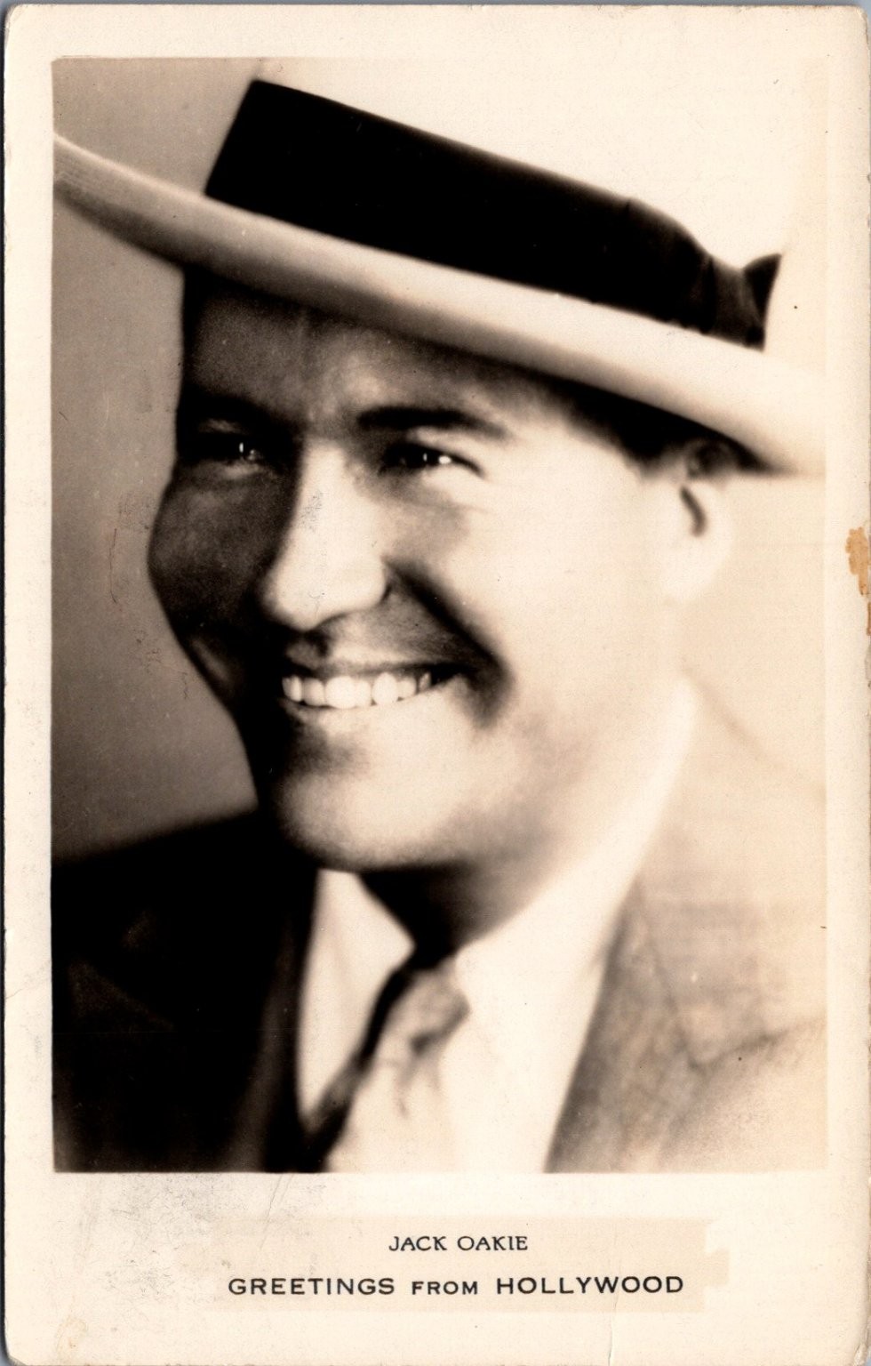Jack Oakie RPPC Postcard Greetings from Hollywood Los Angeles 1933 Actor Photo Jack Oakie RPPC Postcard Greetings from Hollywood Los Angeles 1933 Actor Photo