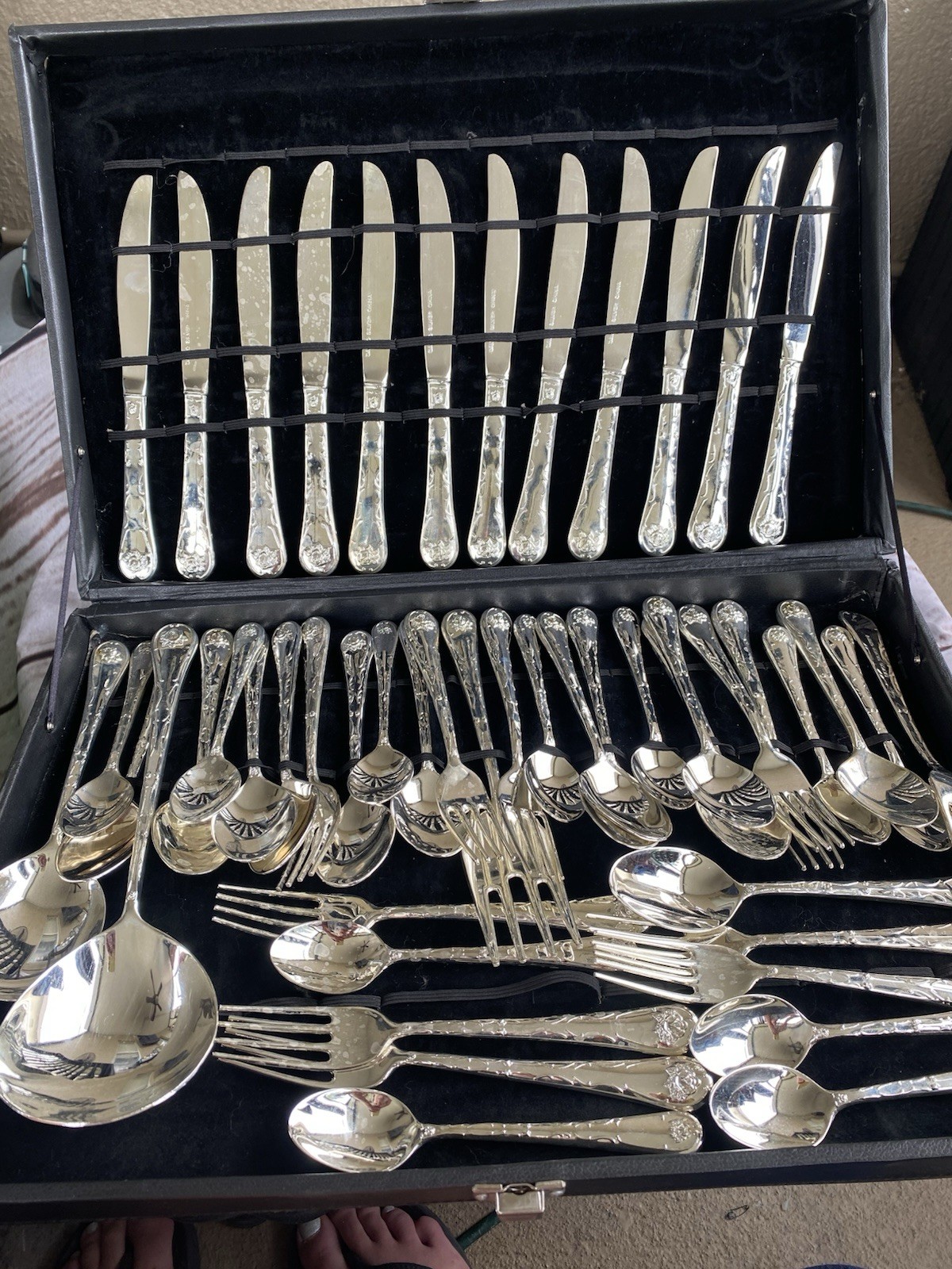 49 Piece DAVCO Silver Co Flatware 12 Place Setting Set Silverware 49 Piece DAVCO Silver Co Flatware 12 Place Setting Set Silverware