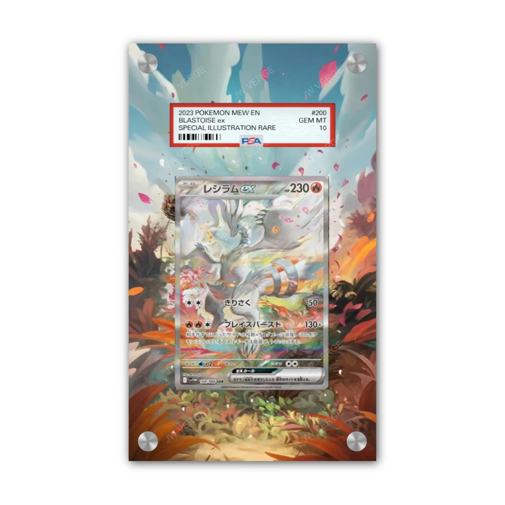 Reshiram EX 166/086 - PSA Pokémon Extended Artwork Display Case