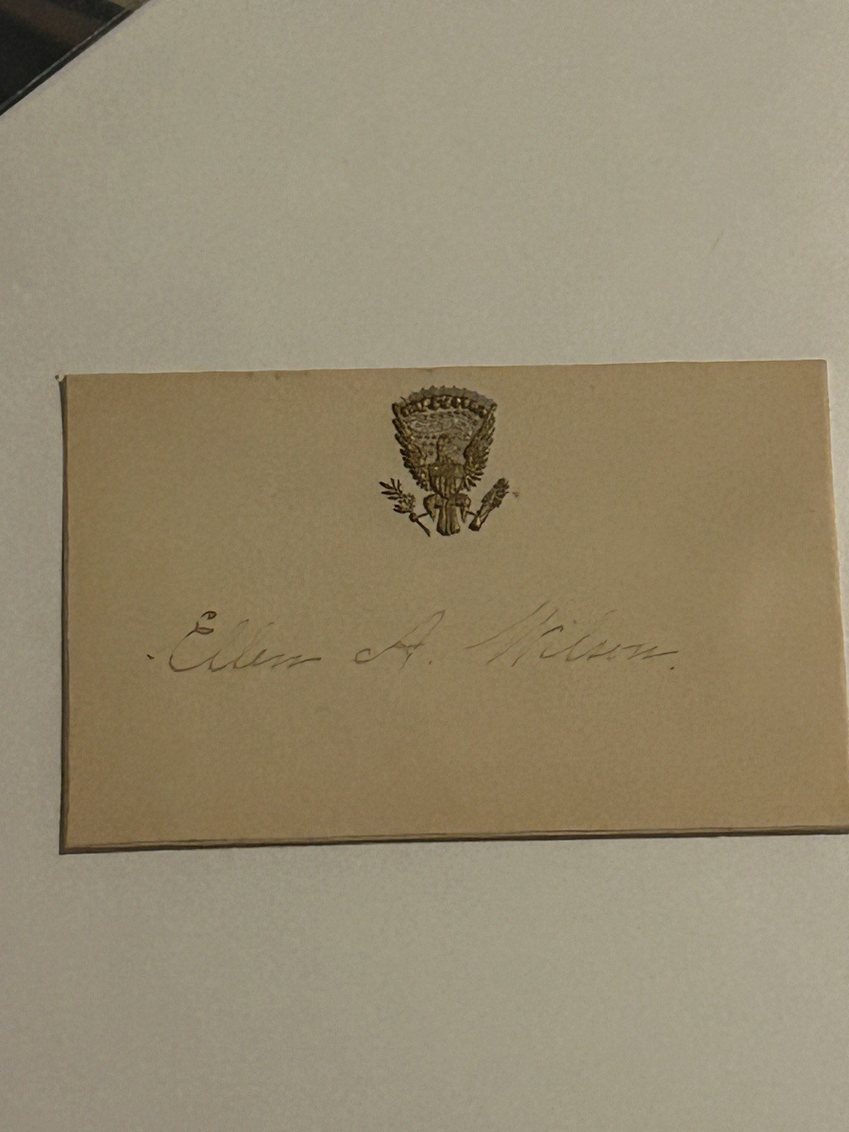 First Lady Ellen A. Wilson Autograph President Wilson’s 1st Wife ORIGINAL First Lady Ellen A. Wilson Autograph President Wilson’s 1st Wife ORIGINAL