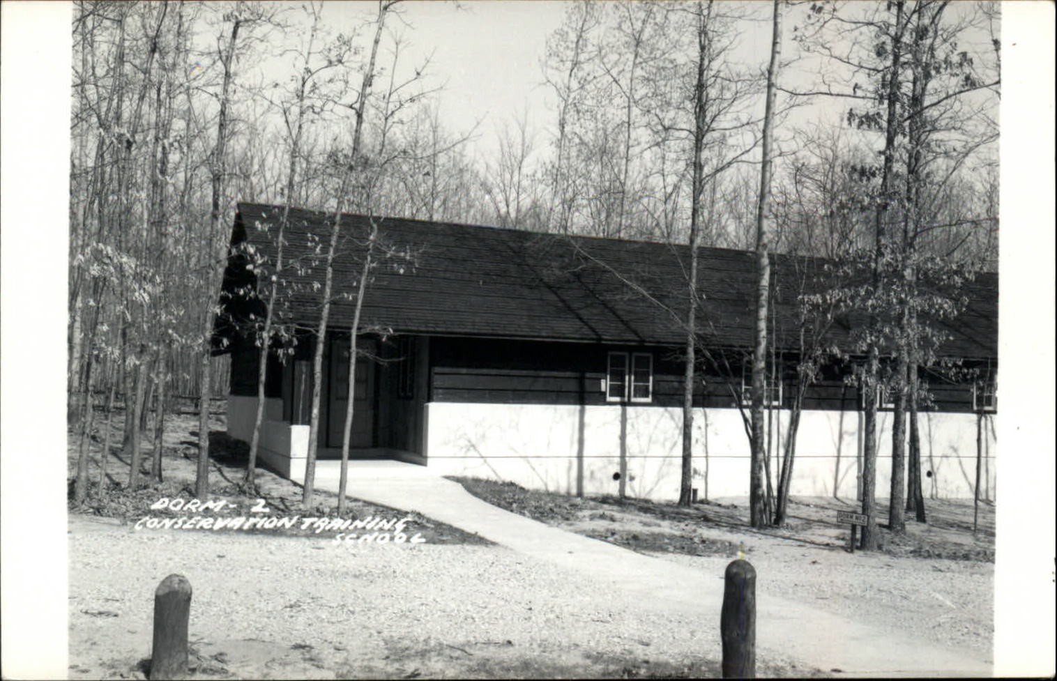 RPPC Roscommon MI Conservation Training School Dorm 2 1930-50s real photo PC RPPC Roscommon MI Conservation Training School Dorm 2 1930-50s real photo PC