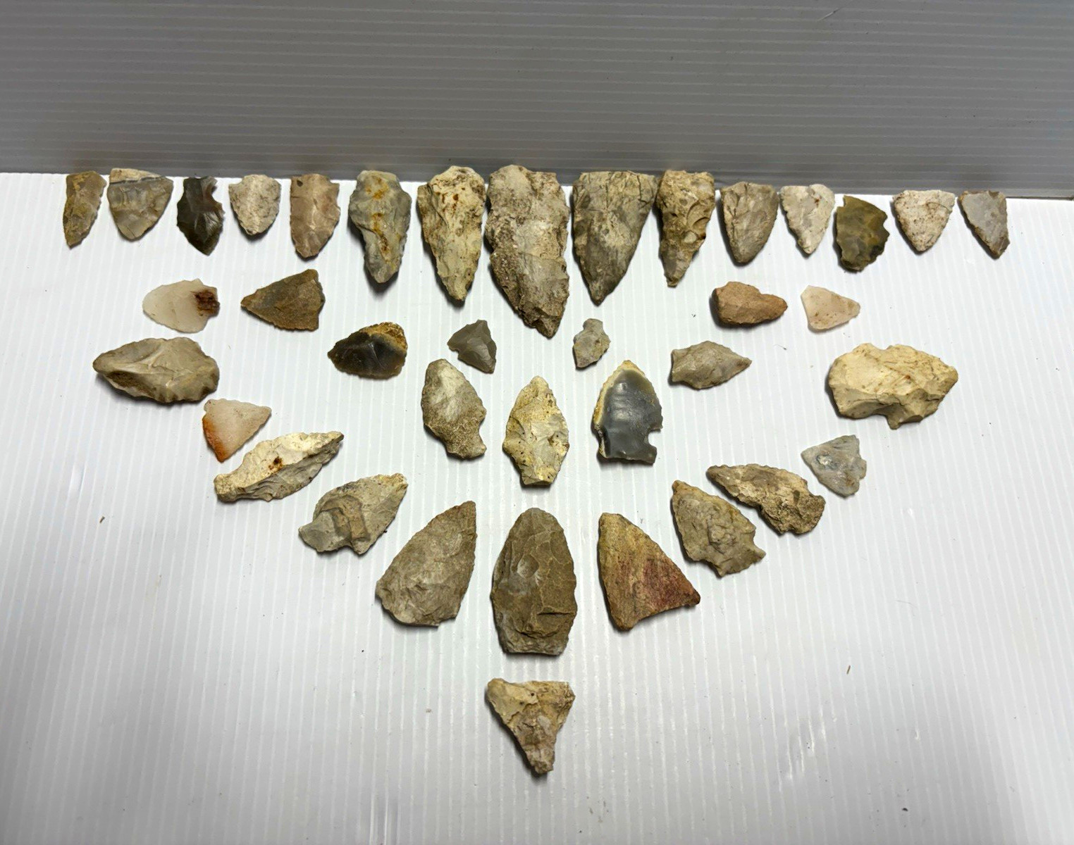 Native American Stone Tool Artifact Lot 38 Arrowhead Spear Points Knive WV/MD/OH Native American Stone Tool Artifact Lot 38 Arrowhead Spear Points Knive WV/MD/OH