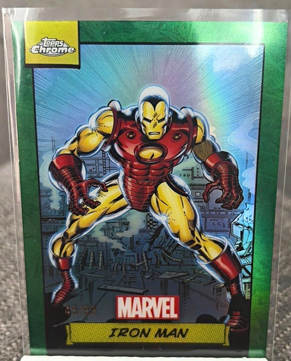 Topps 2024 Topps Chrome Marvel Iron Man  #13 True Green Refractor /99 *SUB RDY*